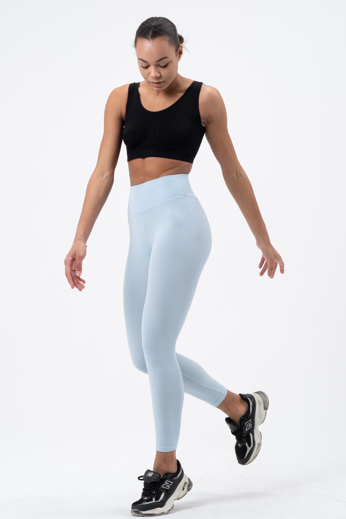 Kadın Bordo Yüksek Bel Fitilli Tayt