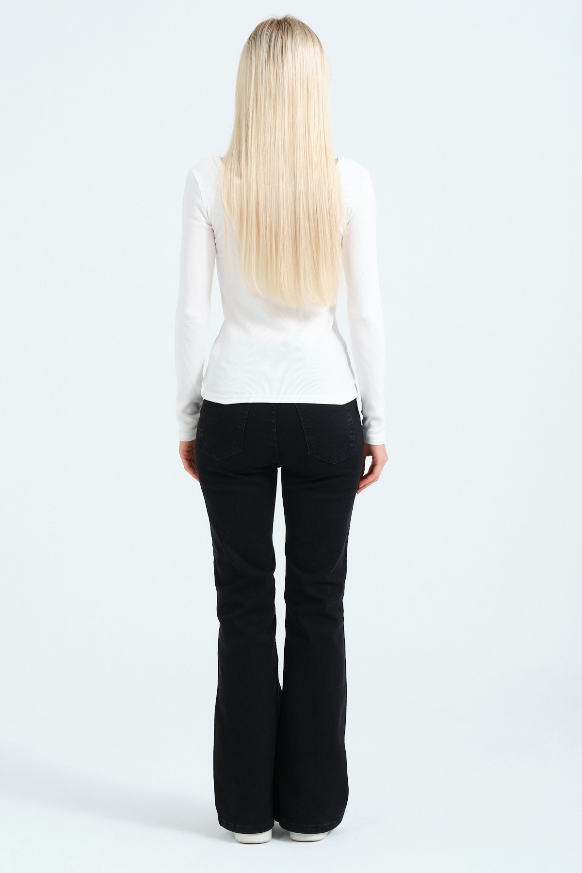 Kadın Kahverengi Geniş Yakalı Uzun Kollu Bluz