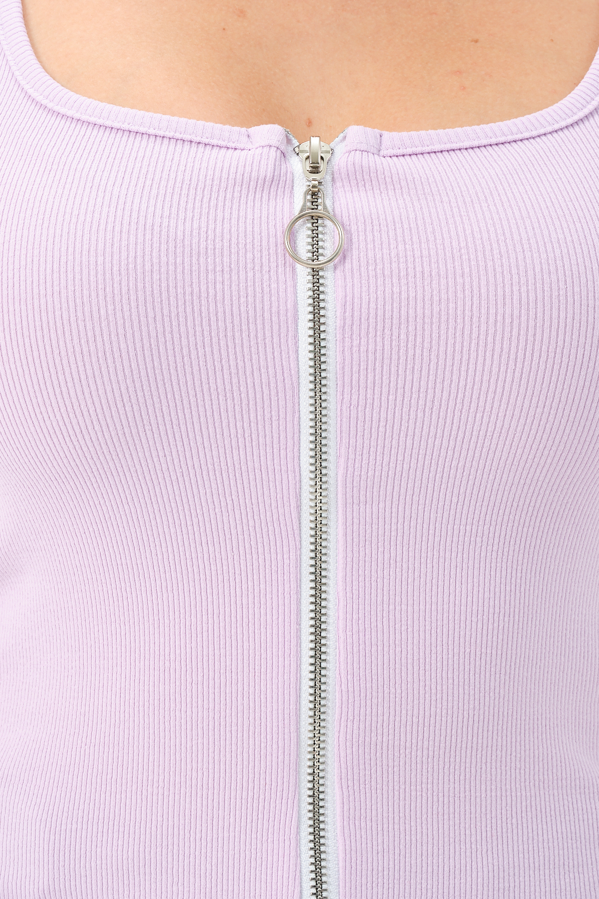 KADIN U YAKA KOLSUZ FERMUARLI BLUZ