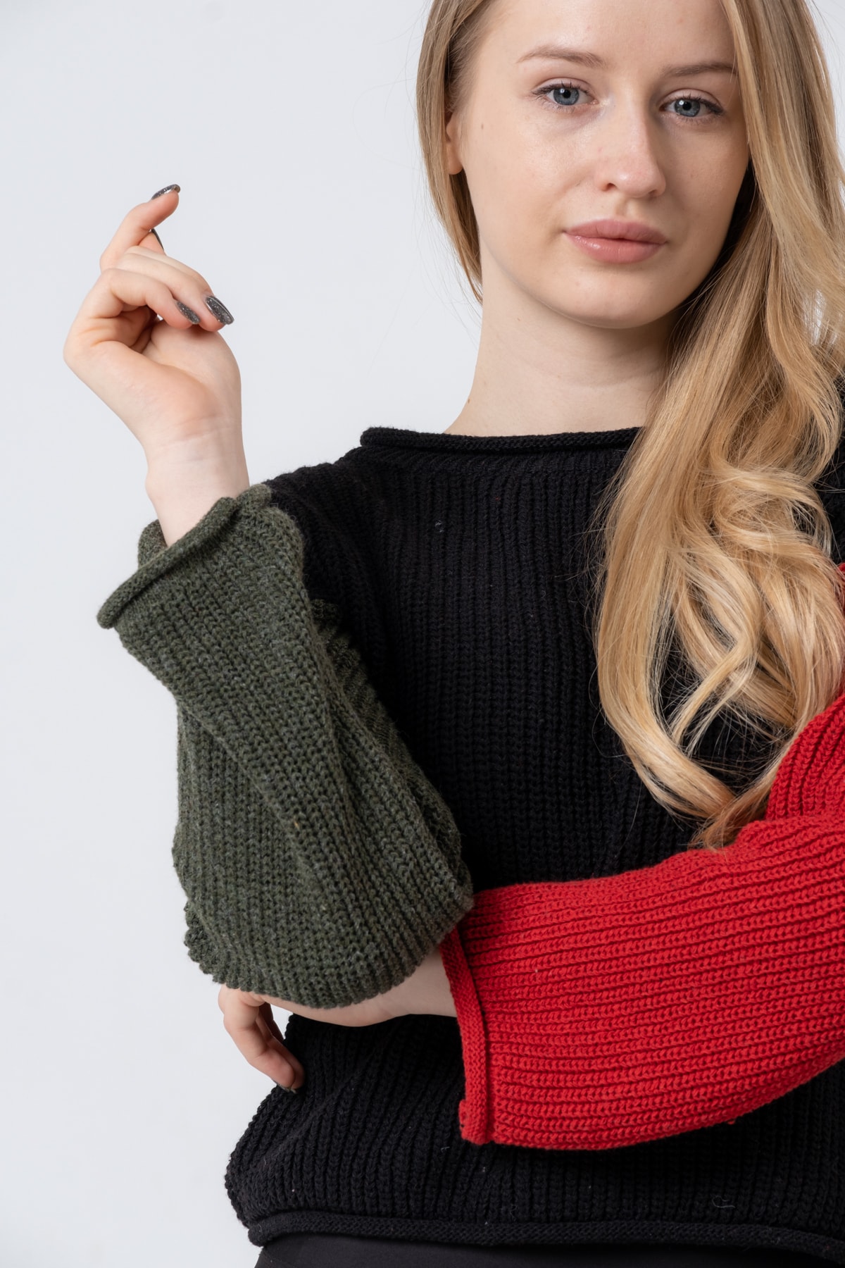 Kadın Hardal Uzun Kollu Triko Kazak