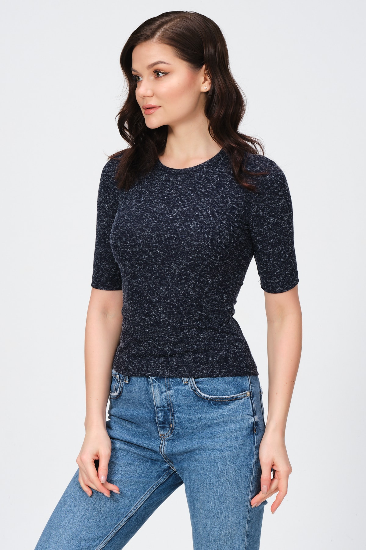 Kadın Yeşil Yarım Kollu Kaşkorşe T-shirt