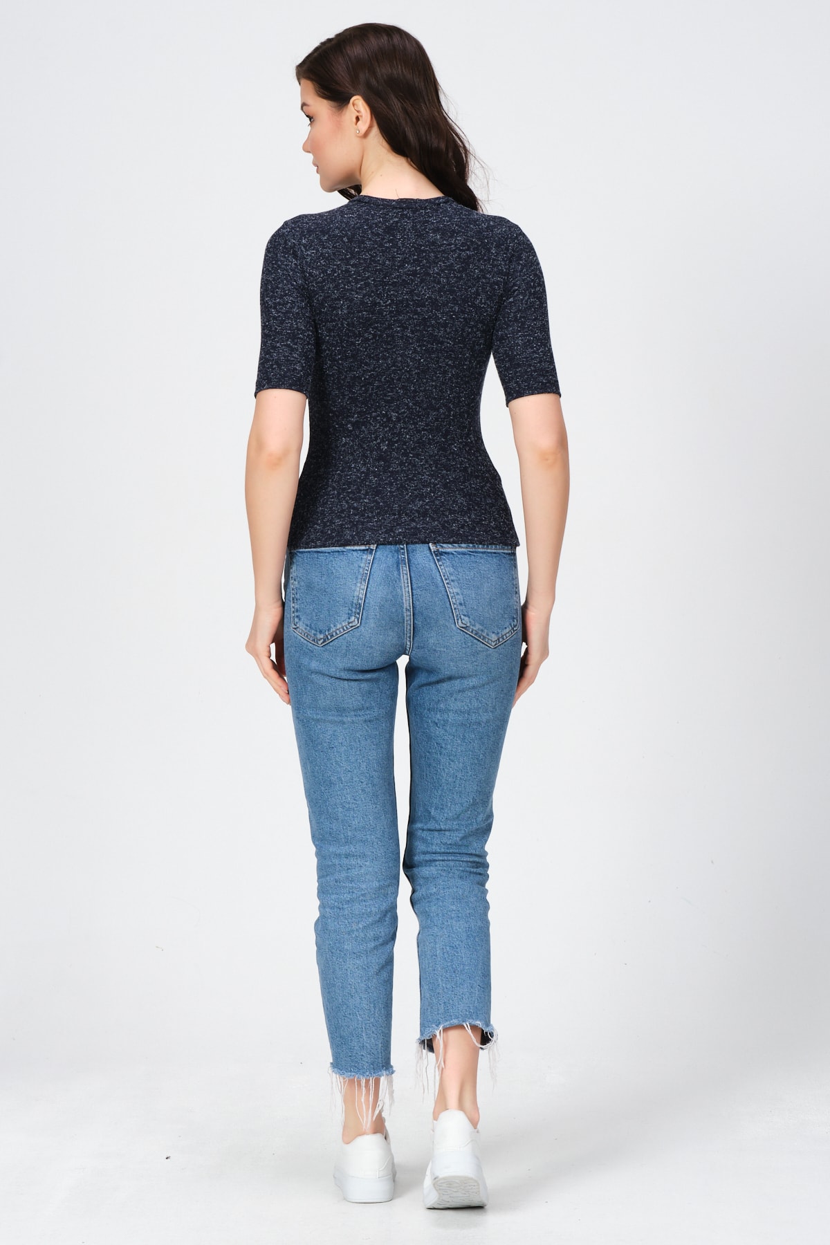 Kadın Yeşil Yarım Kollu Kaşkorşe T-shirt