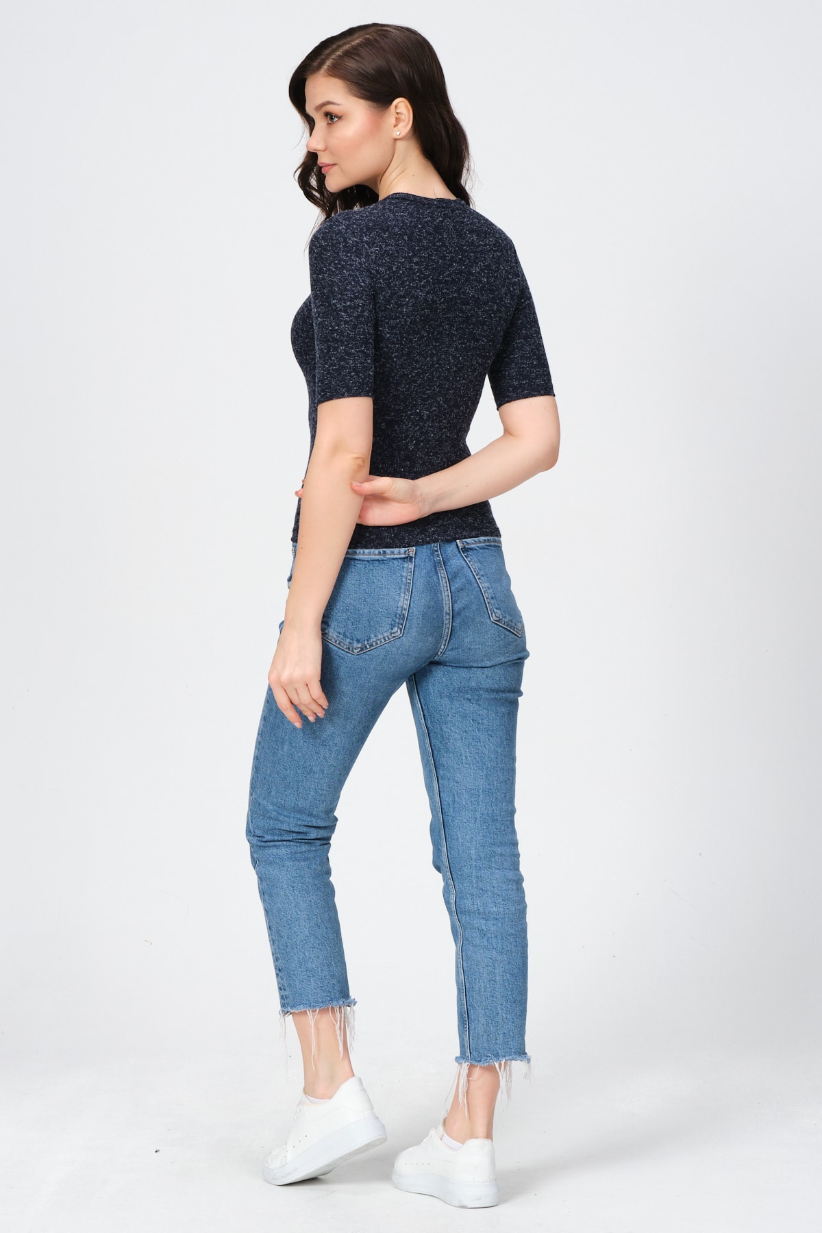 Kadın Yeşil Yarım Kollu Kaşkorşe T-shirt