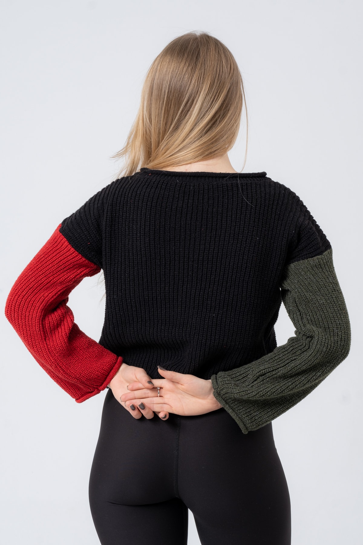 Kadın Hardal Uzun Kollu Triko Kazak