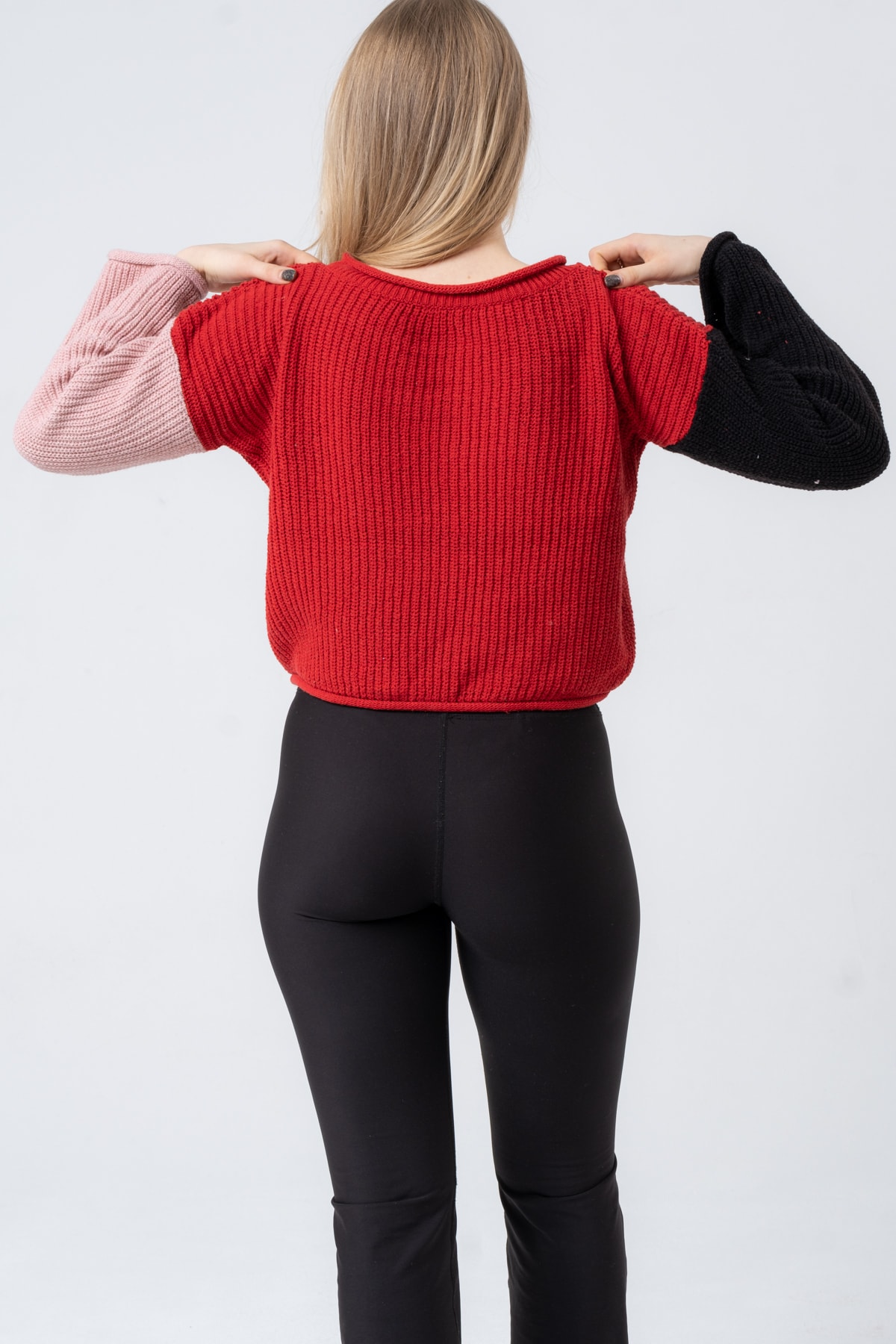 Kadın Hardal Uzun Kollu Triko Kazak