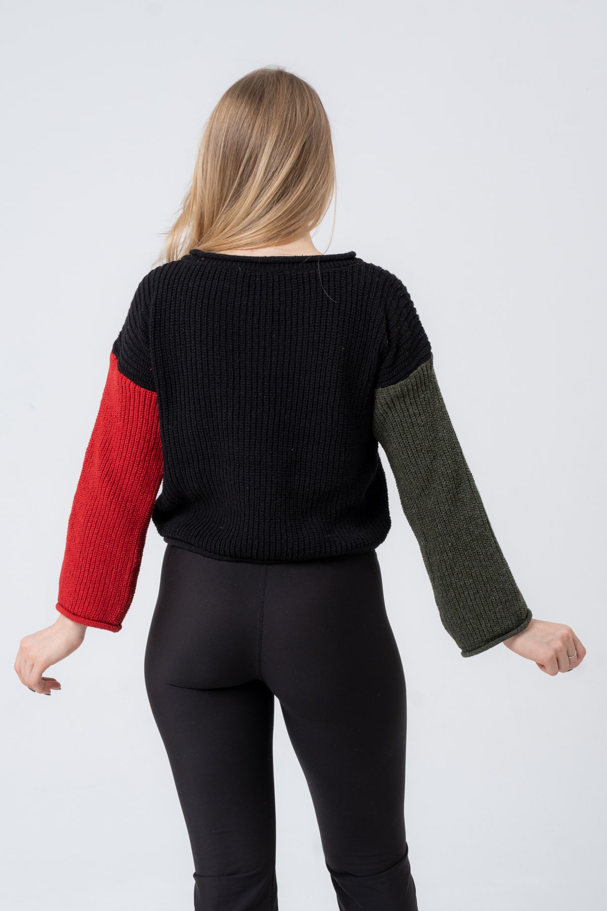 Kadın Hardal Uzun Kollu Triko Kazak