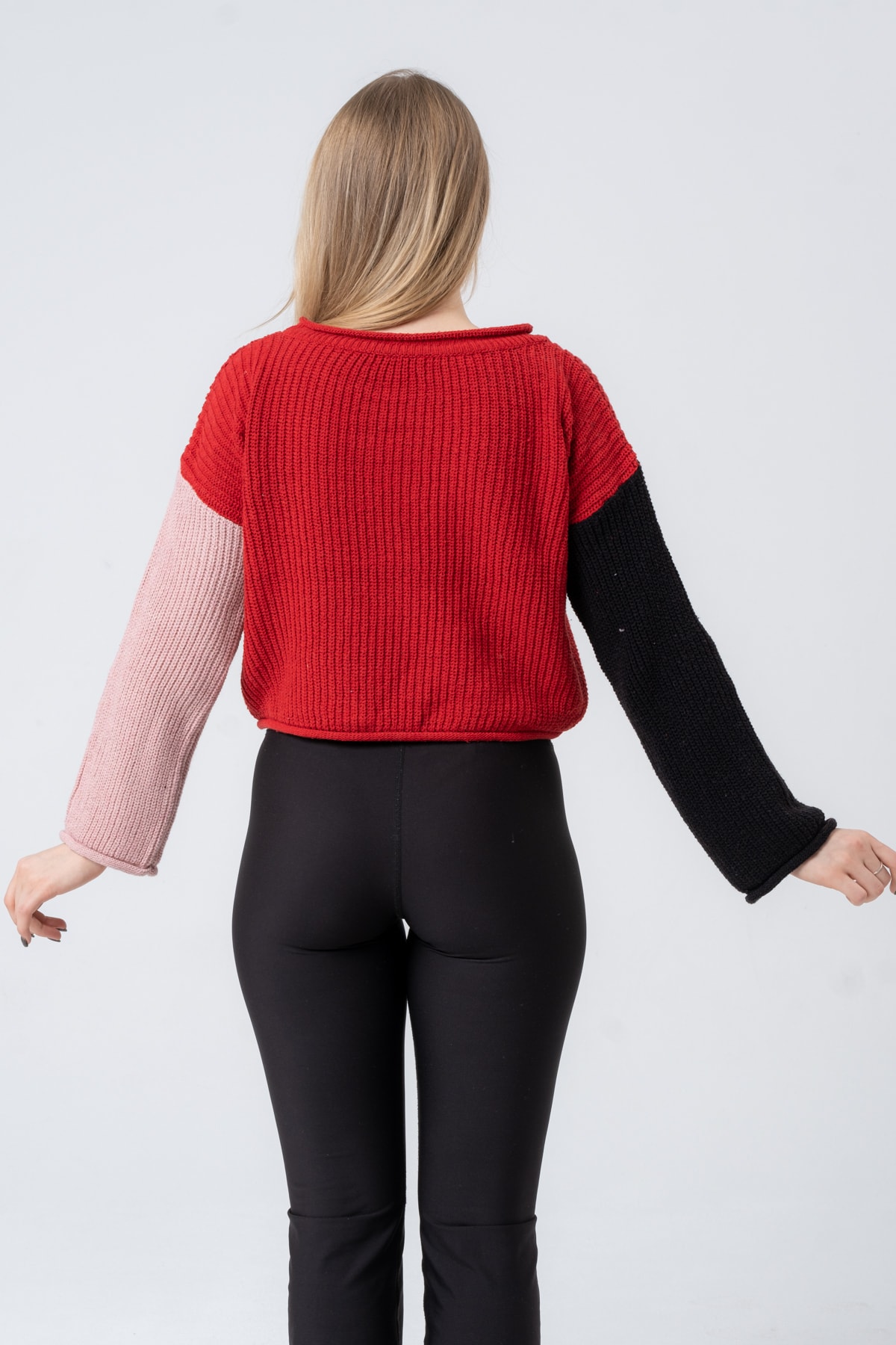 Kadın Hardal Uzun Kollu Triko Kazak