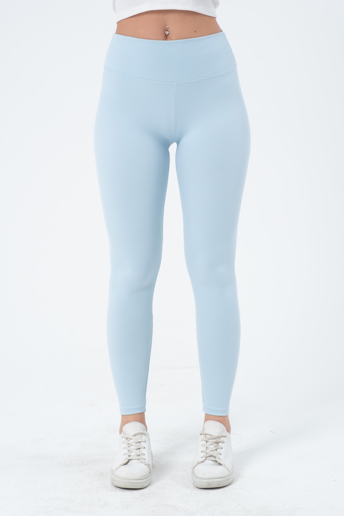 Kadın Bordo Yüksek Bel Fitilli Tayt